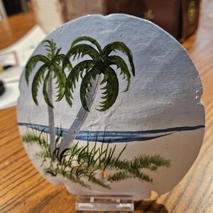 Hand-Painted Beach Scene Decor